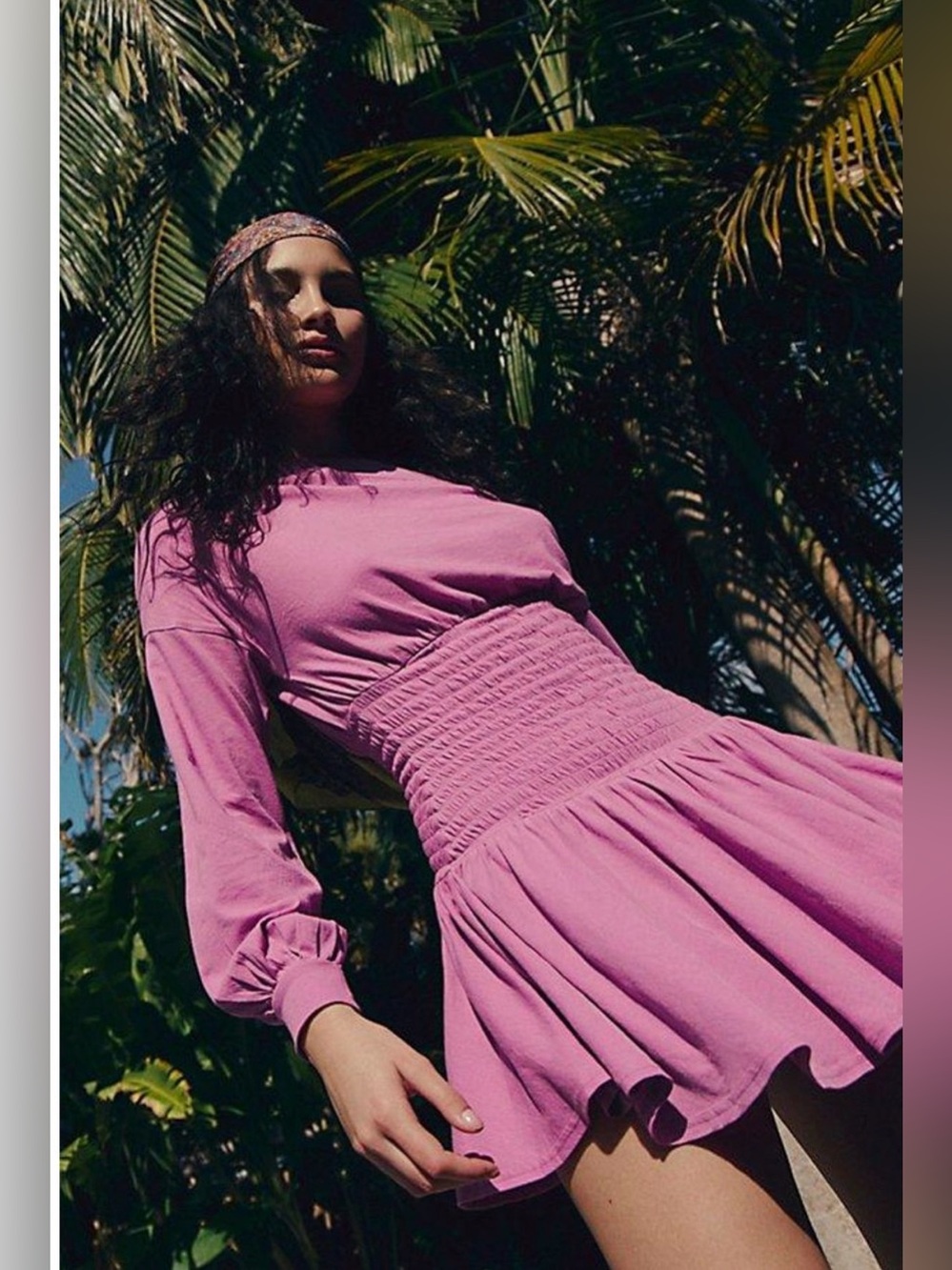 Free People Scorching Hot Long Sleeve Mini Dress